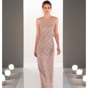 Sorella Vita Sequin Bridesmaids Dress Rose Gold